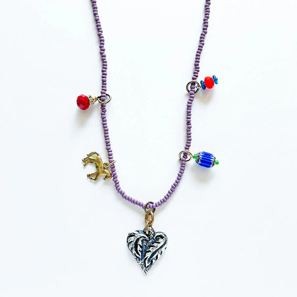 Wholesale Necklace Titanium Steel Heart Shape Pendant Electroplating