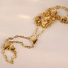 Wholesale Necklace Titanium Steel Heart Shape Vintage Gold Inlaid Water Wave Chain For Women