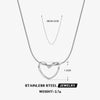 Wholesale Necklace Titanium Steel Heart Shaped 18K Gold Plated Simple Hollow Design For Women