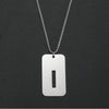 Wholesale Necklace Titanium Steel Hollow Military Plate With Letters Numbers Text Pattern Polishing