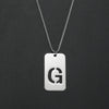 Wholesale Necklace Titanium Steel Hollow Military Plate With Letters Numbers Text Pattern Polishing