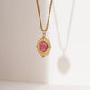 Wholesale Necklace Titanium Steel 18K Gold Electroplated Geometric Pendant For Women