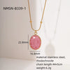 Wholesale Necklace Titanium Steel 18K Gold Electroplated Geometric Pendant For Women