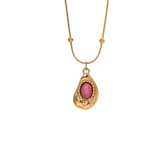 Wholesale Necklace Titanium Steel 18K Gold Electroplated Geometric Pendant For Women