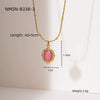 Wholesale Necklace Titanium Steel 18K Gold Electroplated Geometric Pendant For Women