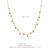 Wholesale Necklace Titanium Steel 18K Gold Plated Handmade Drop Shape Gold Beads And Bean Ball Fairy Style O Word Chain For Women