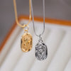 Wholesale Necklace Titanium Steel 18K Gold Plated Rose Flower Pendant Snake Bone Chain Unisex Retro Plant Flowers Style