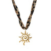 Wholesale Necklace Titanium Steel Leopard Print Animal Zodiac Pendant Electroplated