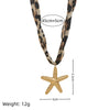Wholesale Necklace Titanium Steel Leopard Print Animal Zodiac Pendant Electroplated