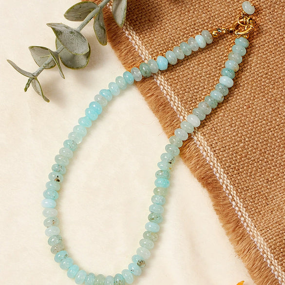 Wholesale Necklace Titanium Steel Natural Crystal Geometric Handmade Female Clavicle Chain