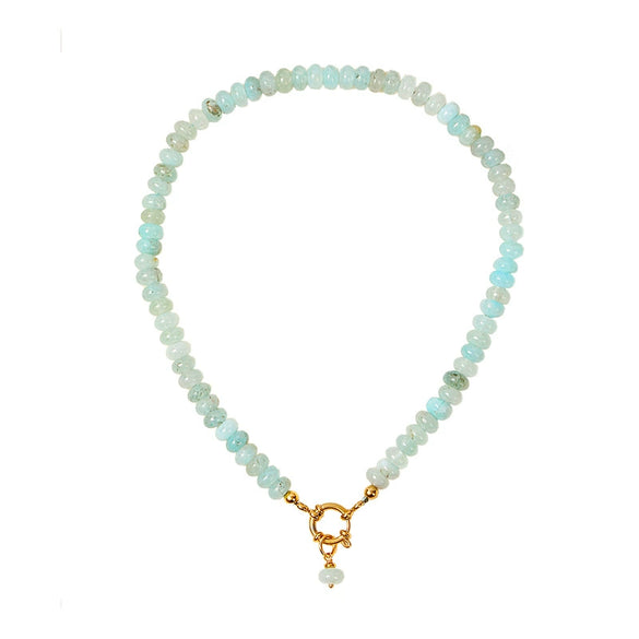 Wholesale Necklace Titanium Steel Natural Crystal Geometric Handmade Female Clavicle Chain