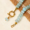 Wholesale Necklace Titanium Steel Natural Crystal Geometric Handmade Female Clavicle Chain