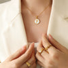 Wholesale Necklace Titanium Steel Personality Letters Design Electroplating