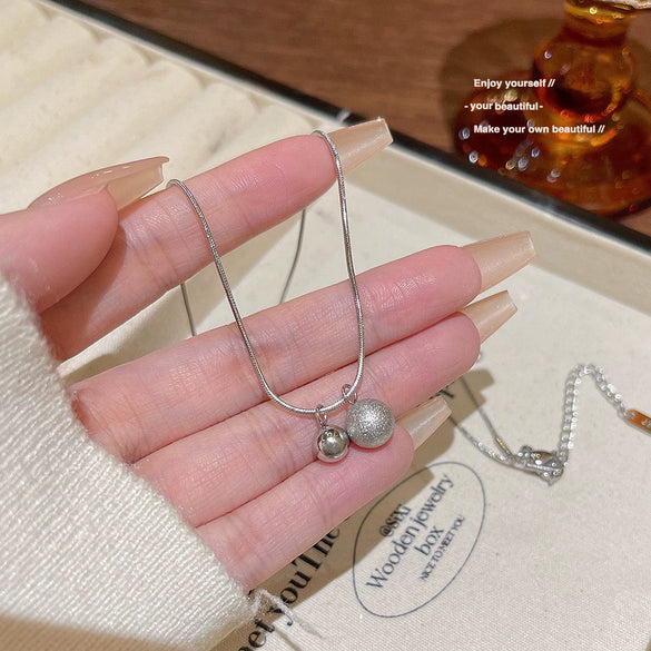 Wholesale Necklace Titanium Steel Petal Pendant Mixed Gem Inlay Inlaid Zircon Women's