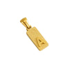 Wholesale Necklace Titanium Steel Rectangular Letter Pendant Electroplating Fashion Design
