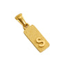 Wholesale Necklace Titanium Steel Rectangular Letter Pendant Electroplating Fashion Design