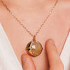 Wholesale Necklace Titanium Steel Retro Threedimensional Painted Round Halfface Pendant Electroplating