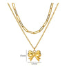 Wholesale Necklace Titanium Steel Stainless Steel Bow Tie Electroplating For Women