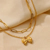 Wholesale Necklace Titanium Steel Stainless Steel Bow Tie Electroplating For Women