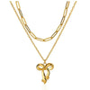 Wholesale Necklace Titanium Steel Stainless Steel Bow Tie Electroplating For Women