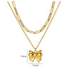 Wholesale Necklace Titanium Steel Stainless Steel Bow Tie Electroplating For Women