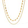 Wholesale Necklace Titanium Steel Stainless Steel Geometric Double Layer Electroplating Women's
