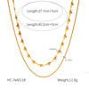 Wholesale Necklace Titanium Steel Stainless Steel Geometric Double Layer Electroplating Women's