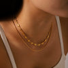 Wholesale Necklace Titanium Steel Stainless Steel Geometric Double Layer Electroplating Women's