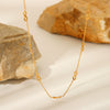 Wholesale Necklace Titanium Steel Stainless Steel Geometric Letter Number Text 18K Gold Plated Electroplated For Women