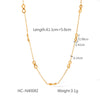 Wholesale Necklace Titanium Steel Stainless Steel Geometric Letter Number Text 18K Gold Plated Electroplated For Women