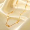 Wholesale Necklace Titanium Steel Stainless Steel Geometric Letter Number Text 18K Gold Plated Electroplated For Women