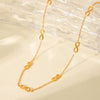 Wholesale Necklace Titanium Steel Stainless Steel Geometric Letter Number Text 18K Gold Plated Electroplated For Women