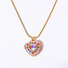 Wholesale Necklace Titanium Steel Stainless Steel Geometric Open Star Moon Lock Electroplating For Women