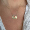 Wholesale Necklace Titanium Steel Stainless Steel Geometric Open Star Moon Lock Electroplating For Women