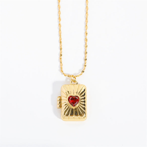 Wholesale Necklace Titanium Steel Stainless Steel Geometric Open Star Moon Lock Electroplating For Women