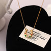 Wholesale Necklace Titanium Steel Stainless Steel Inlaid Zirconium Geometric Rainbow Horseshoe Ushaped Electroplating