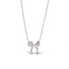 Wholesale Necklace Titanium Steel Sweet Heart Bow Pendant Electroplating For Women