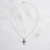 Wholesale Necklace Turquoise S925 Sterling Silver Geometric Cross Pendant Retro Ancient Roman Style Electroplated For Women
