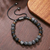 Wholesale Necklace Volcanic Stone Glitter Stone Black Gallstone Geometric Handmade Male Hiphop Niche Design