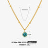 Wholesale Necklace Women's Ins Style Geometric Stainless Steel And Titanium Steel Electroplated Diamondembedded