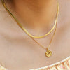 Wholesale Necklace Women's Snake Bone Chain Double Layer Titanium Steel Fishtail Pendant With Cartoon Animals Zodiac Signs Electroplated