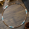 Wholesale Necklace Wood Chip Coconut Shell Splicing Handmade Geometric Style Unisex Stainless Steel O Chain