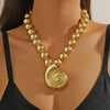 Wholesale Necklace Zinc Alloy Imitation Pearl Vintage Beaded Starfish Conch Retro Geometric Electroplating Women's