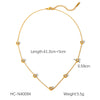 Wholesale Necklace Zircon Geometric Titanium Steel Nonfading Electroplated For Women
