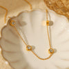 Wholesale Necklace Zircon Geometric Titanium Steel Nonfading Electroplated For Women