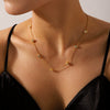 Wholesale Necklace Zircon Geometric Titanium Steel Nonfading Electroplated For Women
