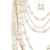 Wholesale Necklaces Imitation Pearl Multilayered Geometric Snake Chain Pearlescent Treatment Women's