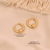 Wholesale Neutral Style Vacuum Plated Cross Titanium Steel And Stainless Steel Earrings For Women