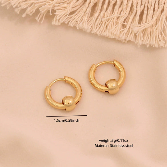 Wholesale Neutral Style Vacuum Plated Cross Titanium Steel And Stainless Steel Earrings For Women