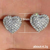 Wholesale New Fashion Ladies Heartshaped Copper Earrings With Microinlaid Zircon For Ols